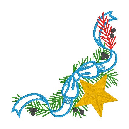 11 motifs de broderie machine : Bordures de Noël