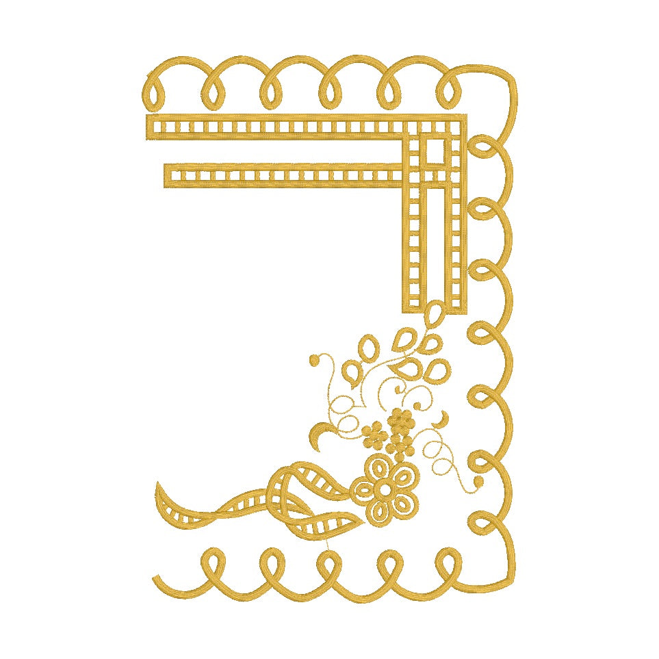 11 motifs de broderie machine : Bordures de Noël
