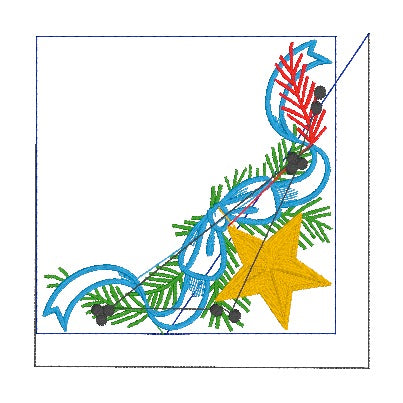 11 motifs de broderie machine : Bordures de Noël