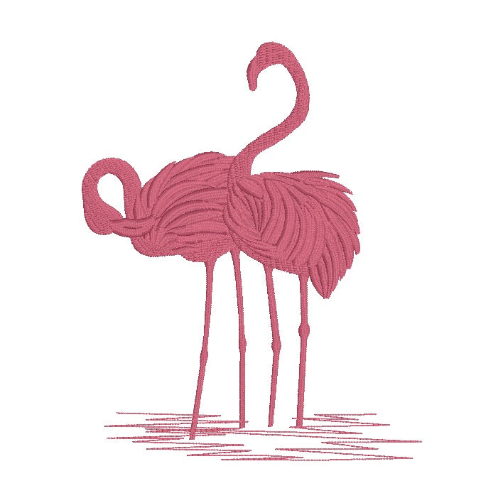 10 motifs de broderie machine : Flamants Roses
