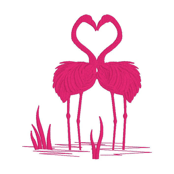 10 motifs de broderie machine : Flamants Roses