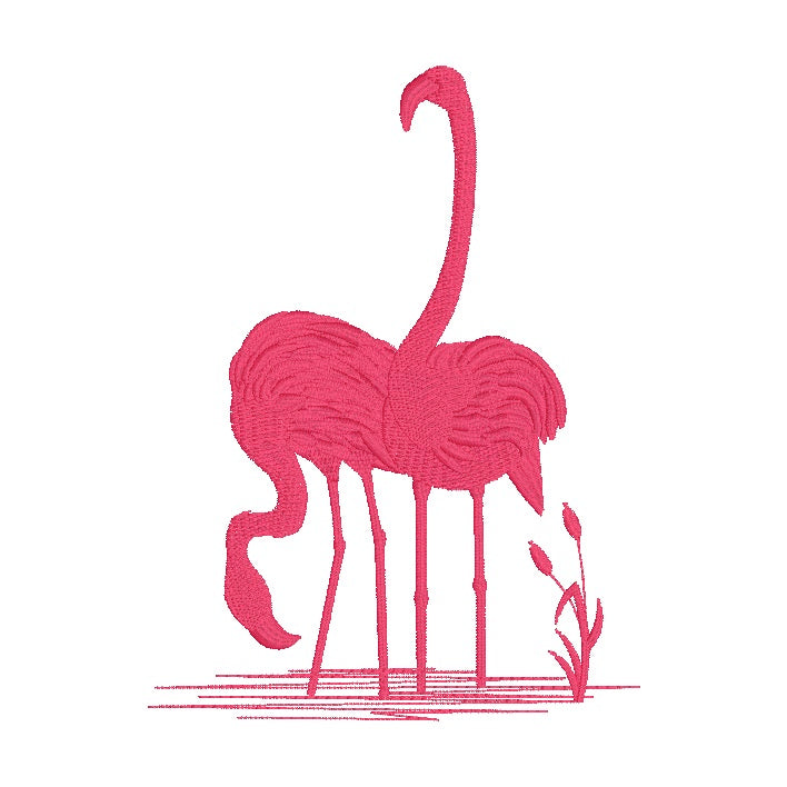 10 motifs de broderie machine : Flamants Roses