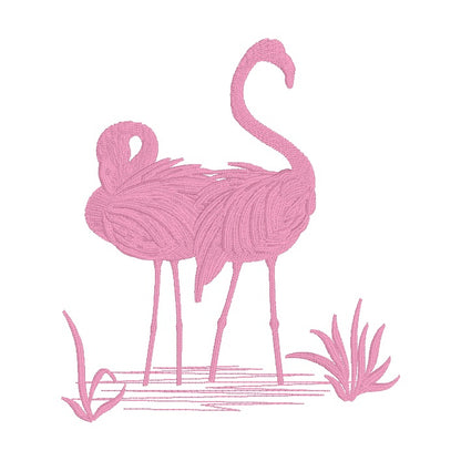 10 motifs de broderie machine : Flamants Roses