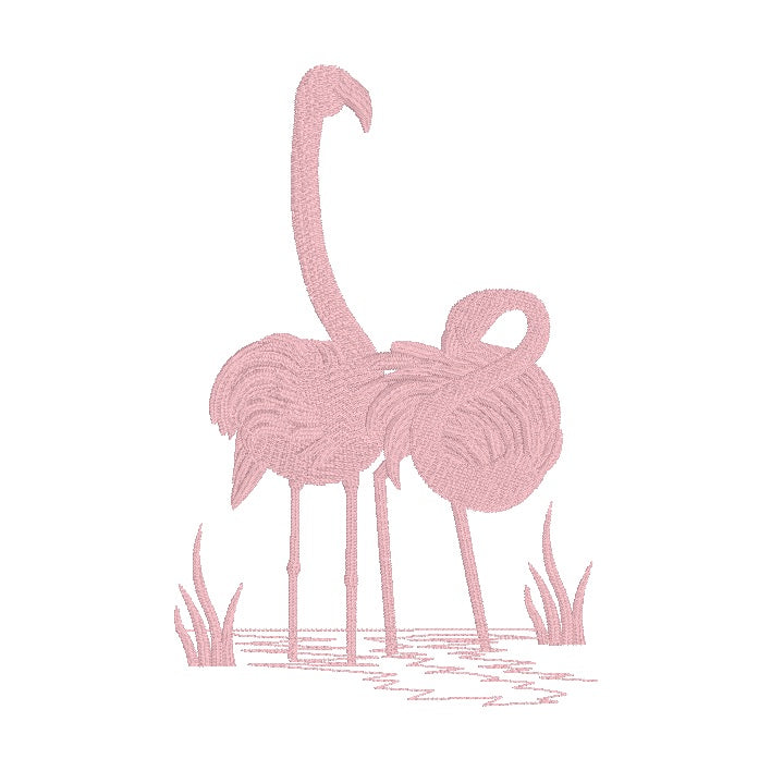 10 motifs de broderie machine : Flamants Roses