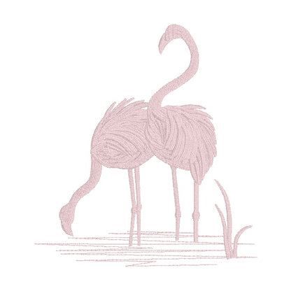 10 motifs de broderie machine : Flamants Roses