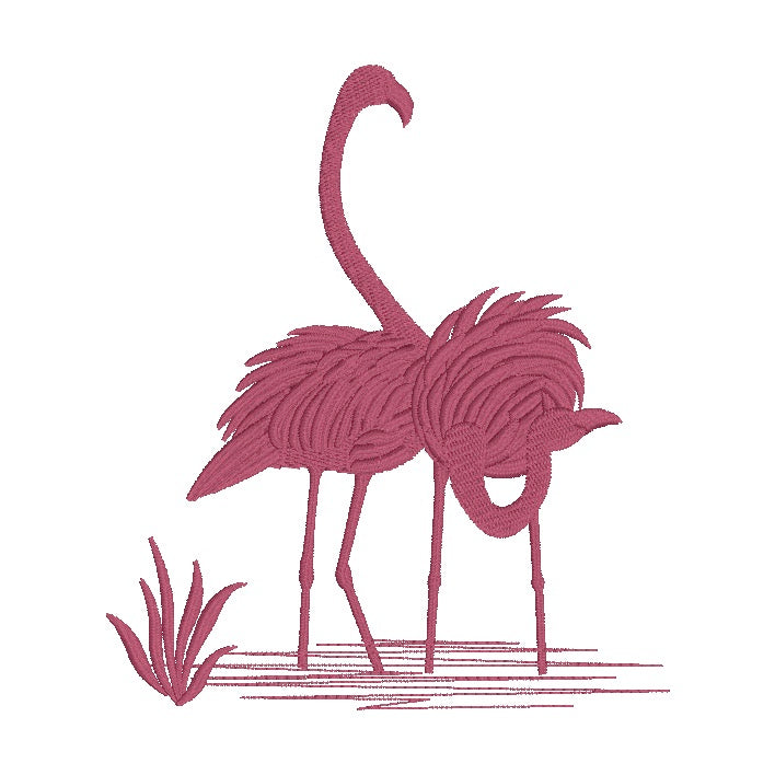 10 motifs de broderie machine : Flamants Roses