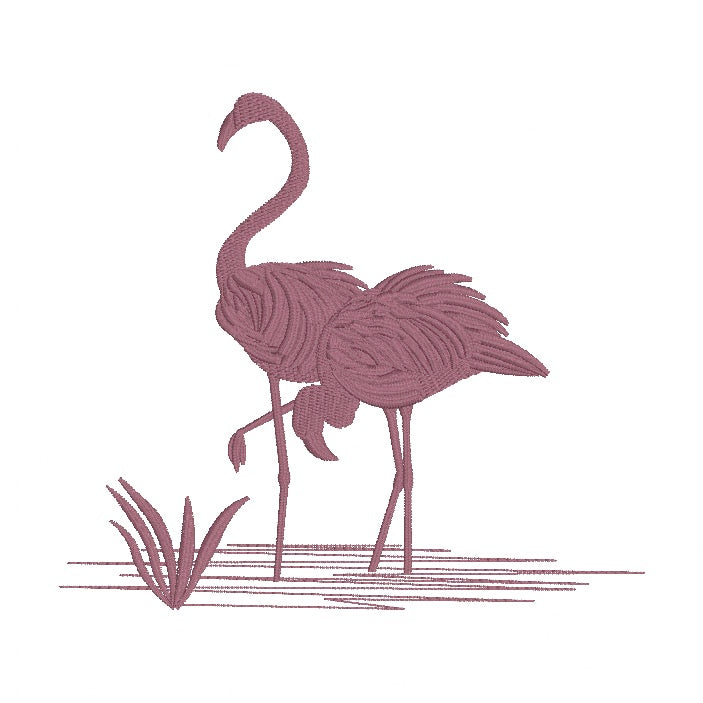 10 motifs de broderie machine : Flamants Roses