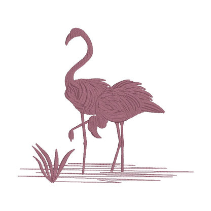 10 motifs de broderie machine : Flamants Roses