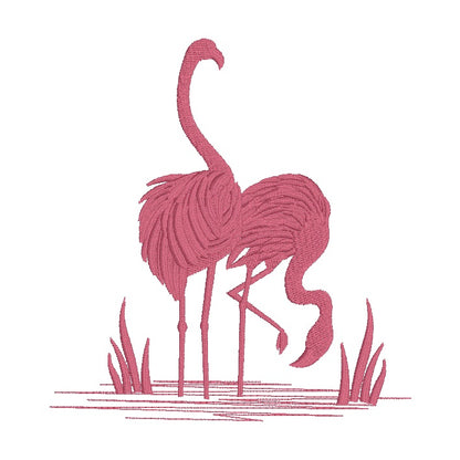 10 motifs de broderie machine : Flamants Roses