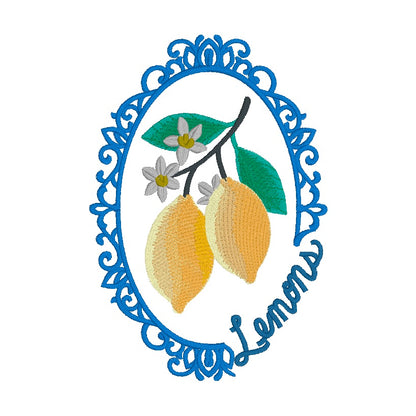 2 Motif de broderie machine : Citron Jaune