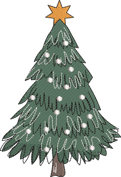15 motifs de broderie machine : Arbres de Noël