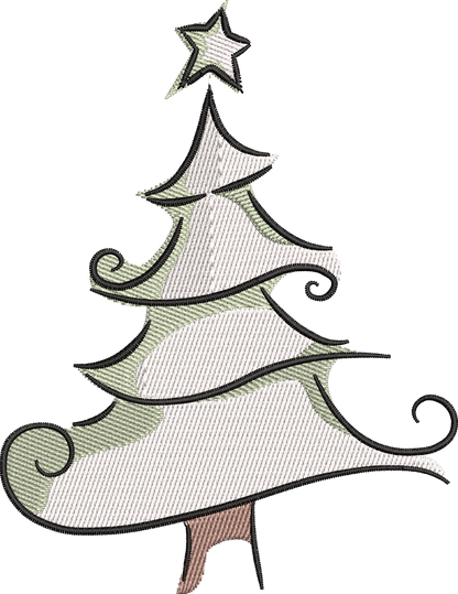 15 motifs de broderie machine : Arbres de Noël