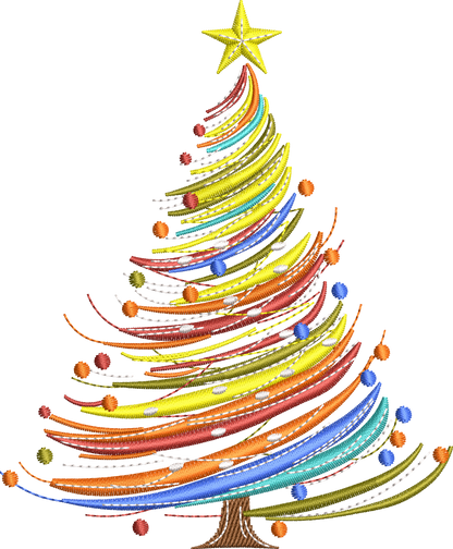 15 motifs de broderie machine : Arbres de Noël