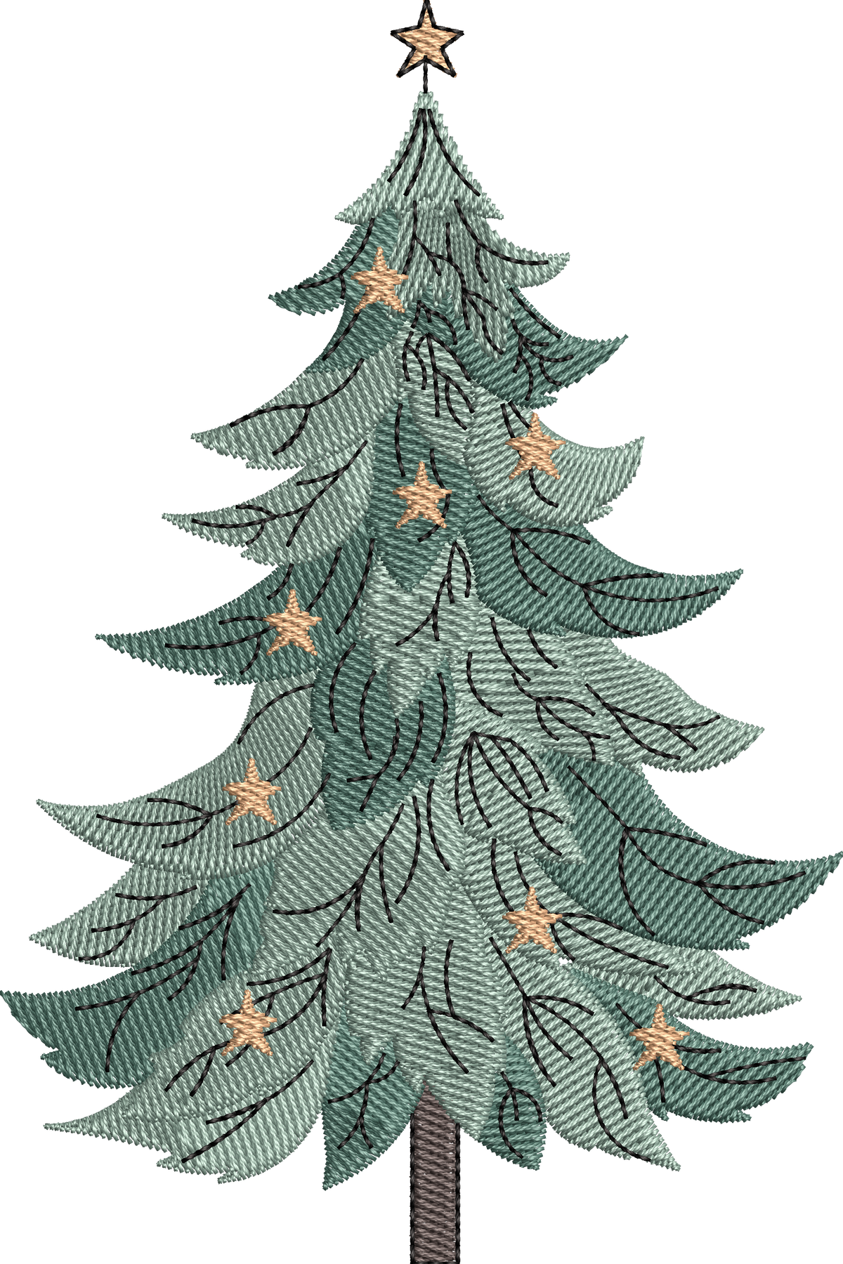 15 motifs de broderie machine : Arbres de Noël