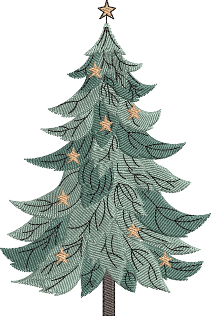 15 motifs de broderie machine : Arbres de Noël
