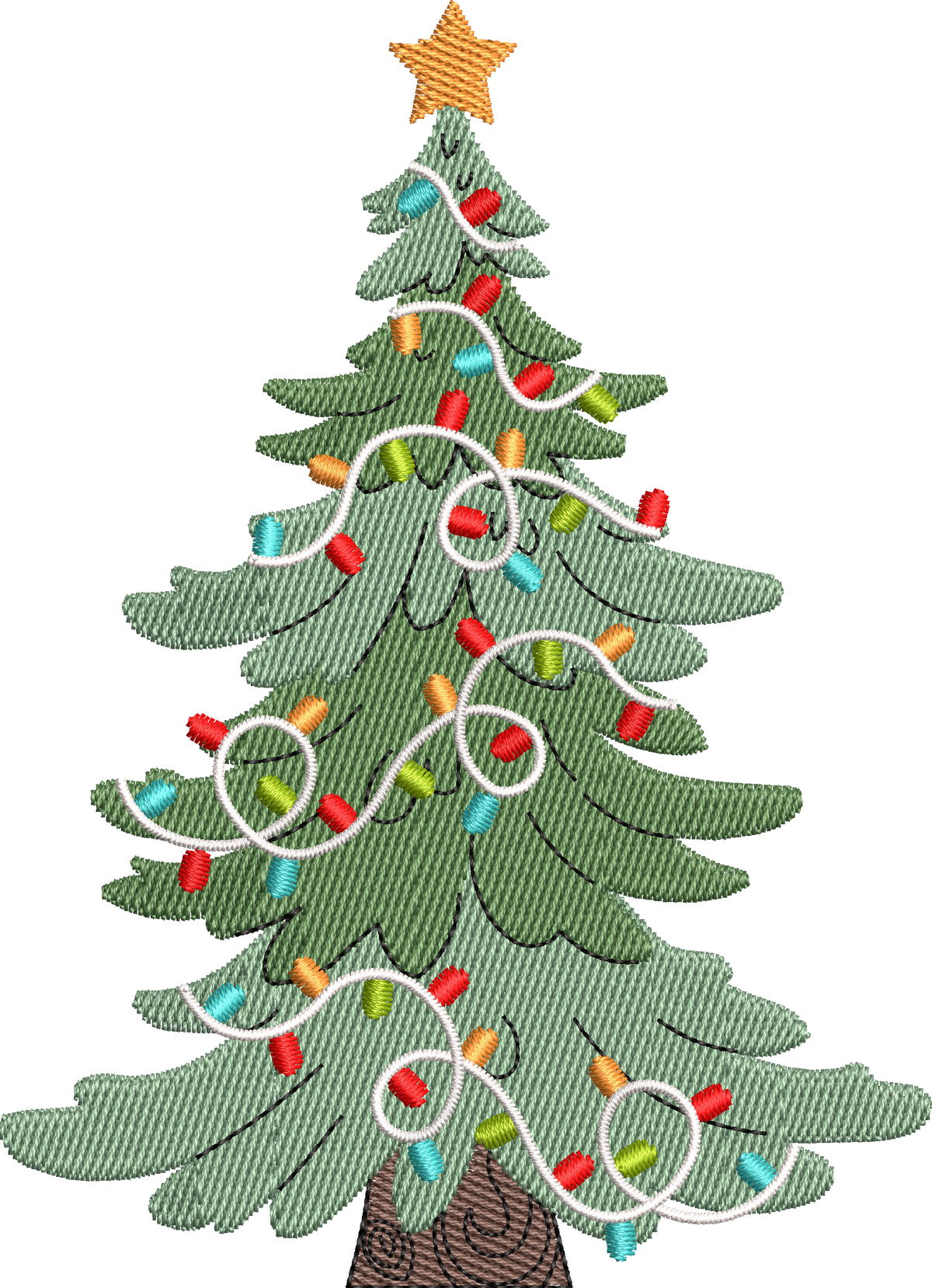 15 motifs de broderie machine : Arbres de Noël