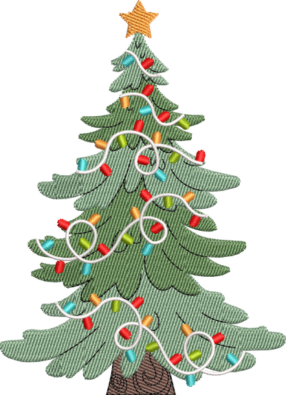 15 motifs de broderie machine : Arbres de Noël