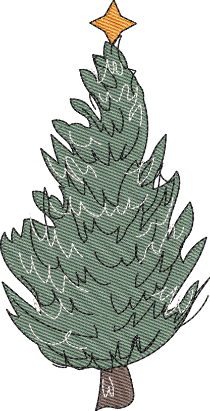 15 motifs de broderie machine : Arbres de Noël