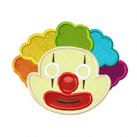 Motif de broderie machine : Masque de clown