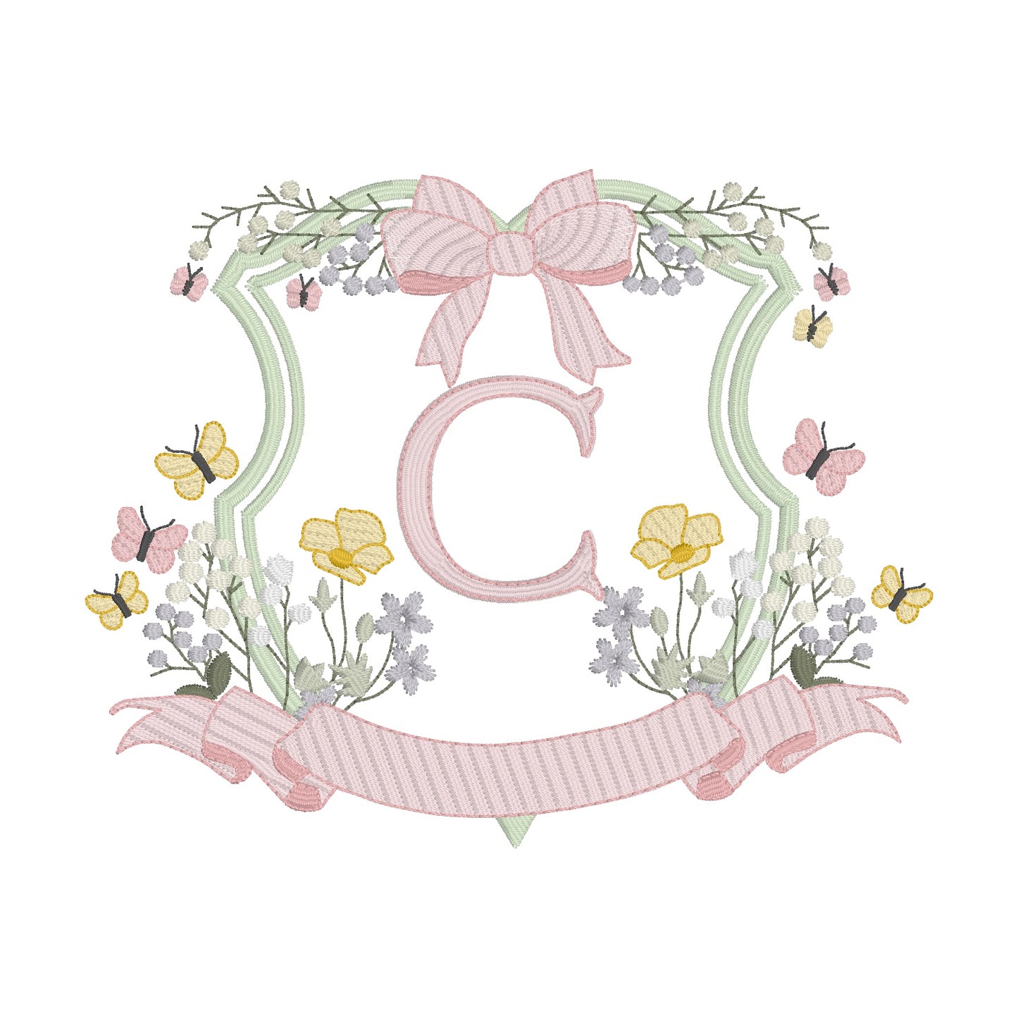26 Lettres Jardin avec Couronne
