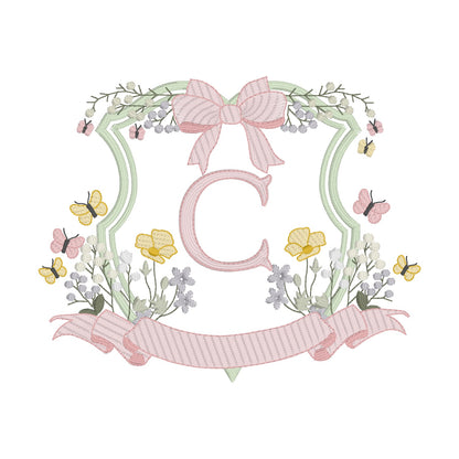26 Lettres Jardin avec Couronne