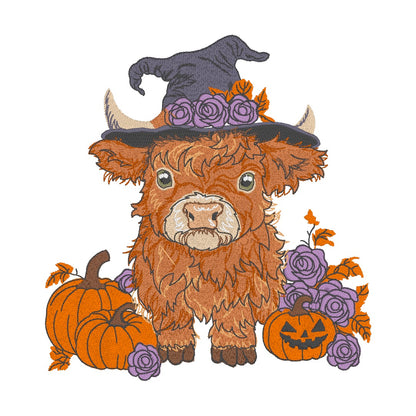 4 Motif de broderie machine : Vaches de l'Halloween