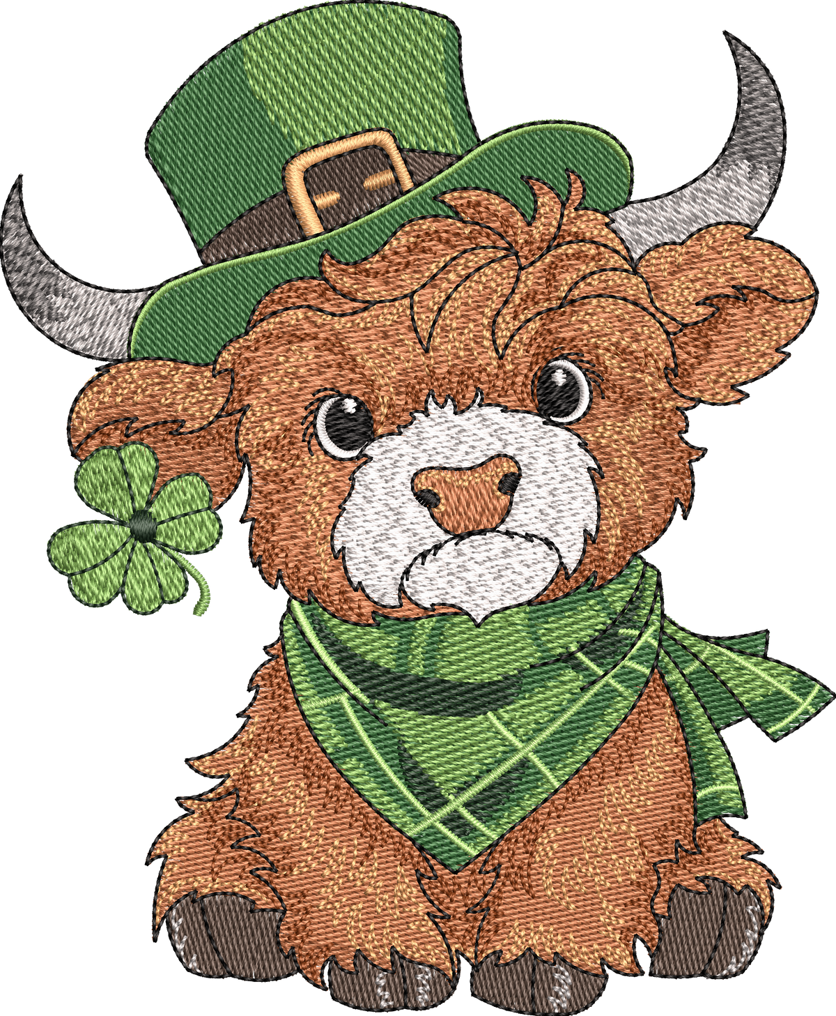 2 motifs de broderie machine : Vaches St Patrick