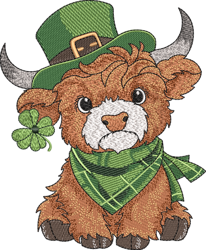 2 motifs de broderie machine : Vaches St Patrick
