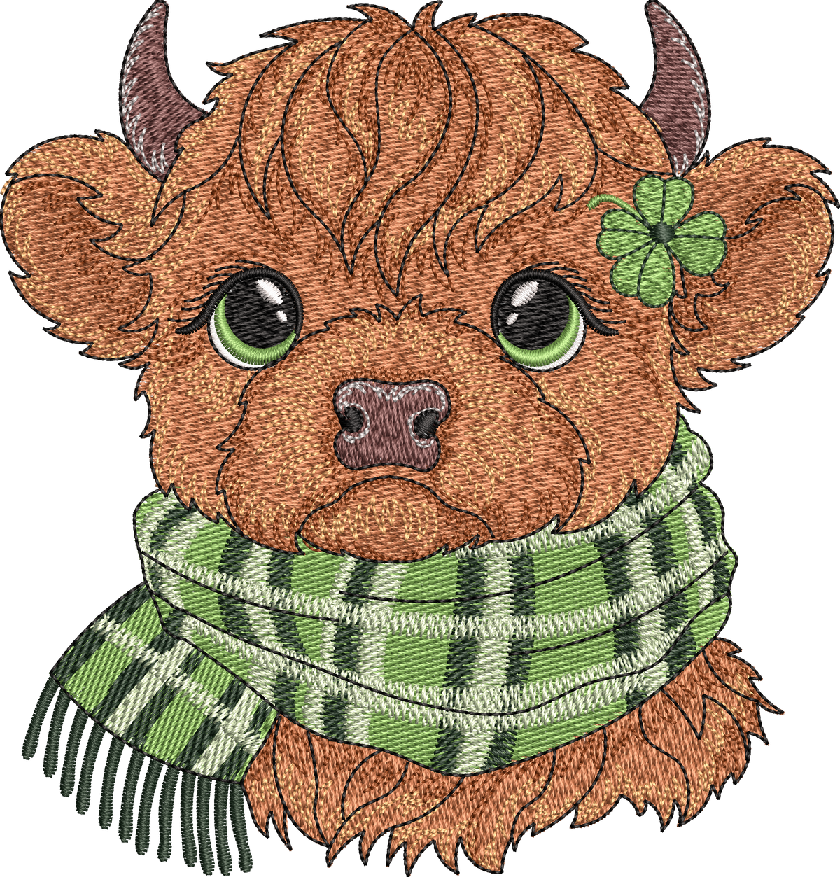 2 motifs de broderie machine : Vaches St Patrick