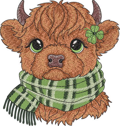 2 motifs de broderie machine : Vaches St Patrick