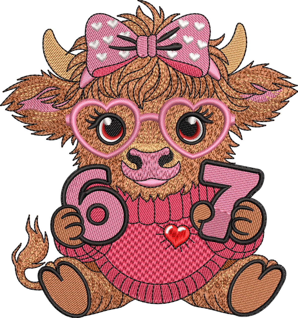 2 motifs de broderie machine : Vaches Mignonnes