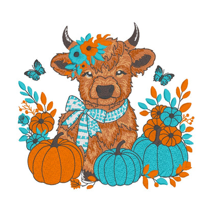 4 Motif de broderie machine : Vaches de l'Halloween