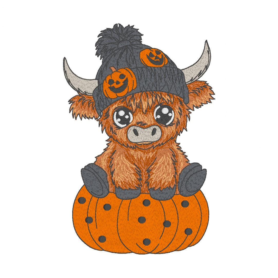 4 Motif de broderie machine : Vaches de l'Halloween