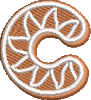 37 Motifs de broderie machine : Alphabet et nombre Biscuit au gingembre