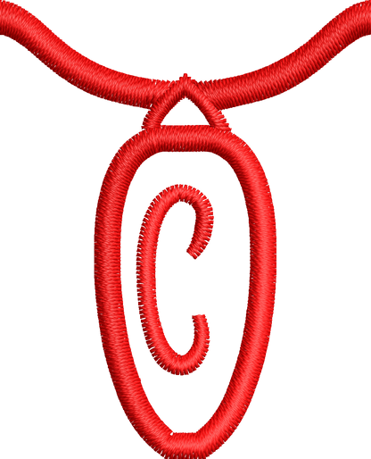 36 Motifs de broderie machine : Alphabet Guirlande 2