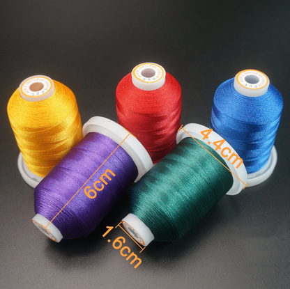 Bobine unique de 1000 m de fil à broder en polyester 40WT - New Brothread