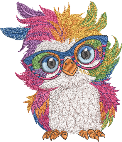 5 Motifs de broderie machine : Poulets Colorés