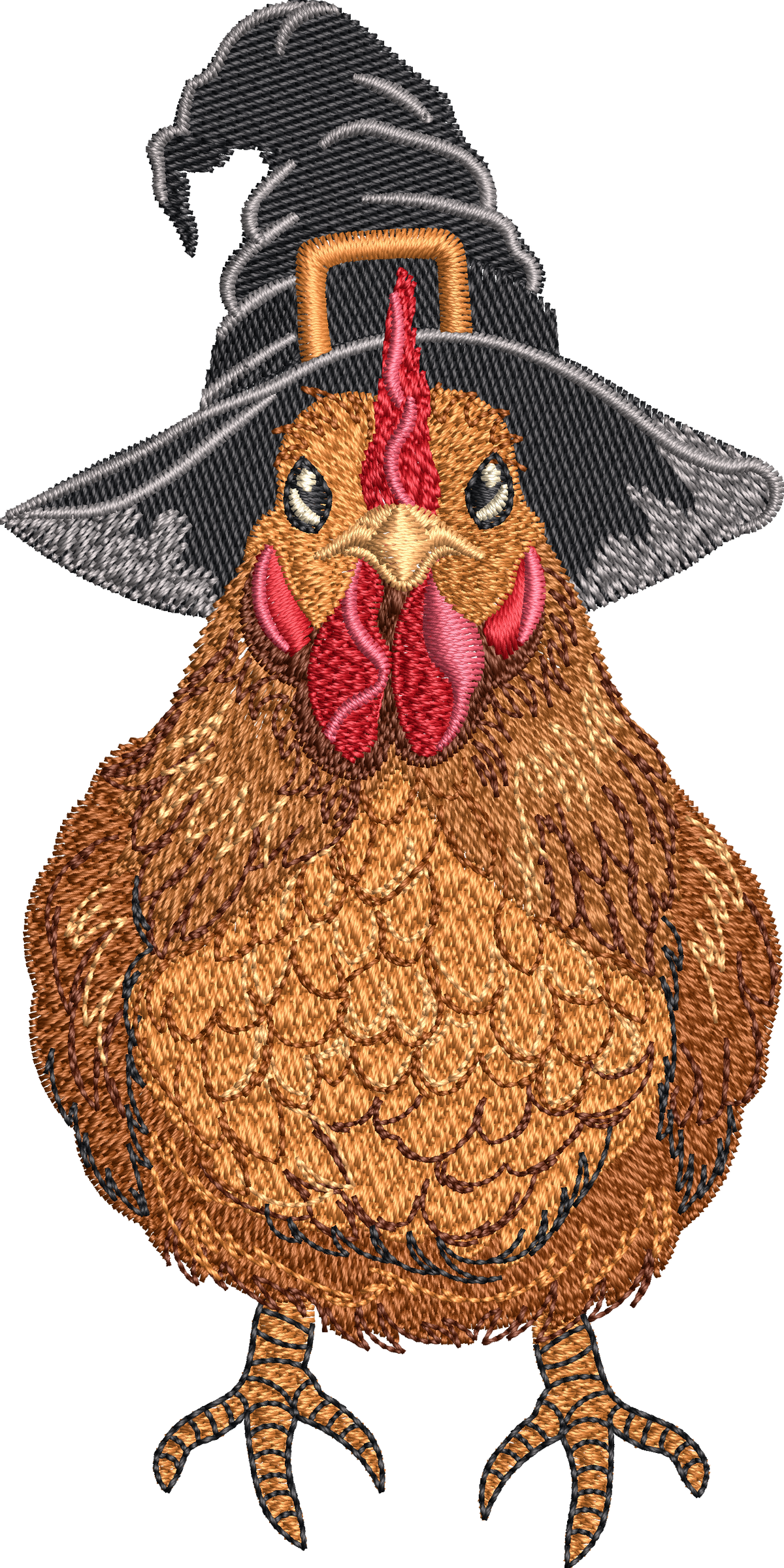 7 motifs de broderie machine : Poules Halloween