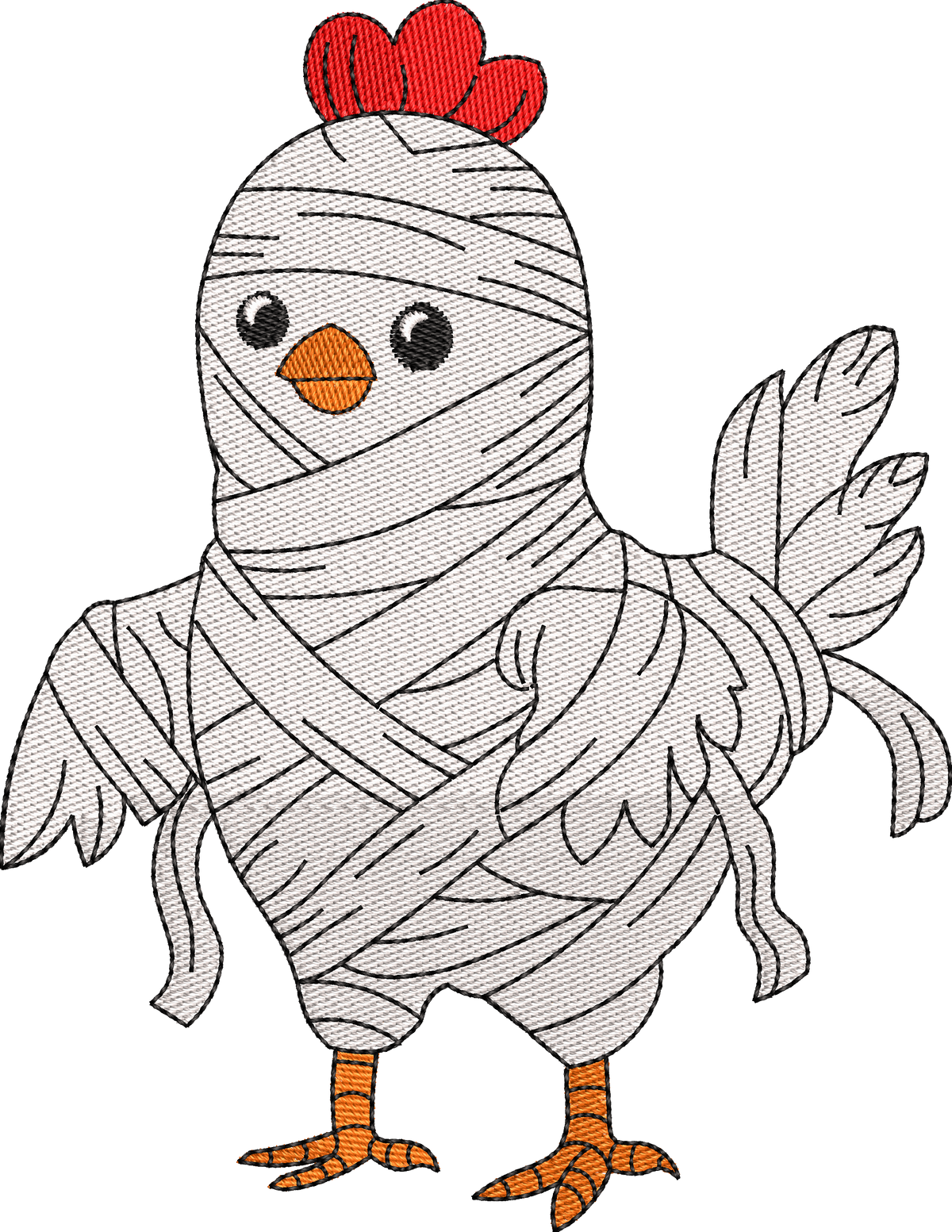 7 motifs de broderie machine : Poules Halloween