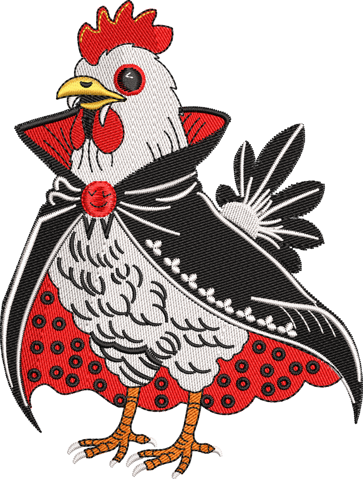 7 motifs de broderie machine : Poules Halloween