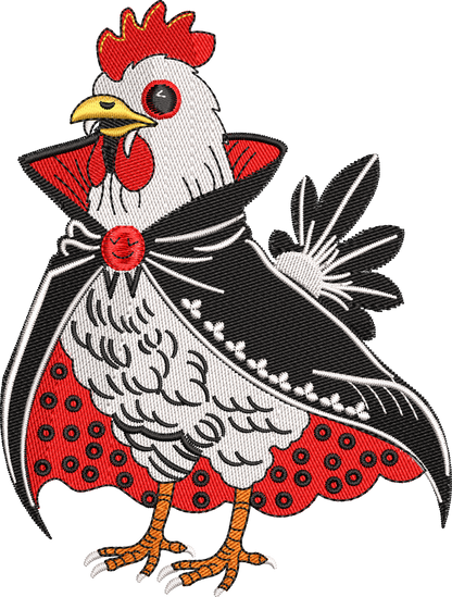7 motifs de broderie machine : Poules Halloween