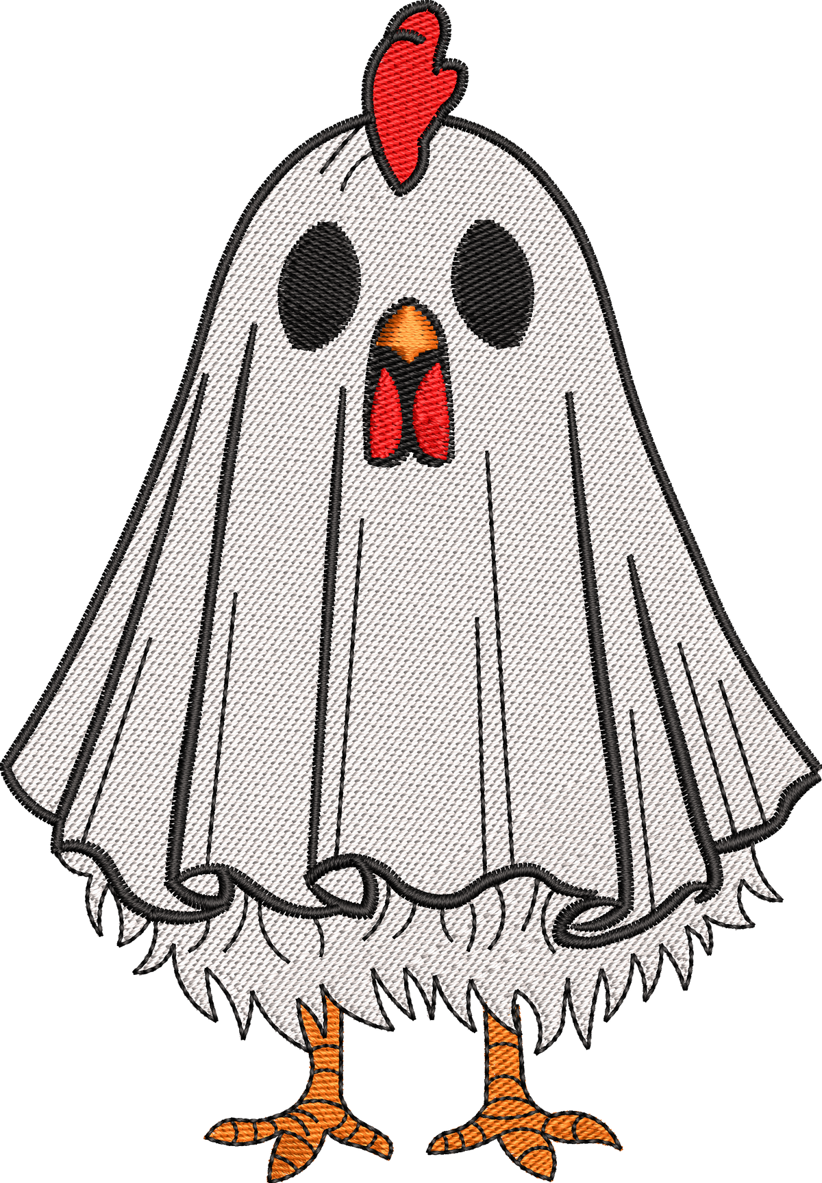 7 motifs de broderie machine : Poules Halloween