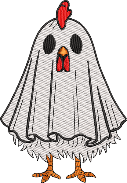 7 motifs de broderie machine : Poules Halloween