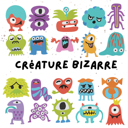 20 motifs de broderie machine : Créatures Bizarres