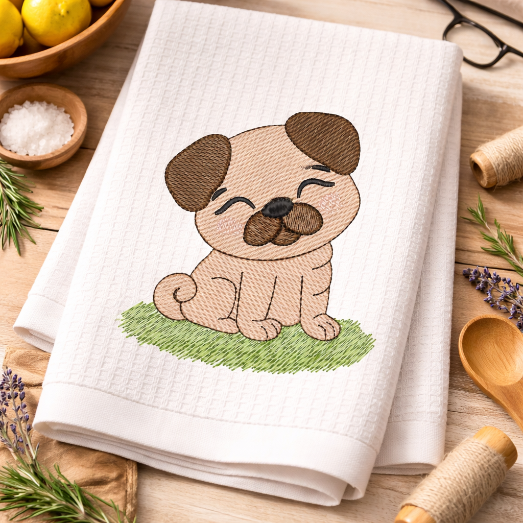 Motif de broderie machine : Petit Chien Mignon