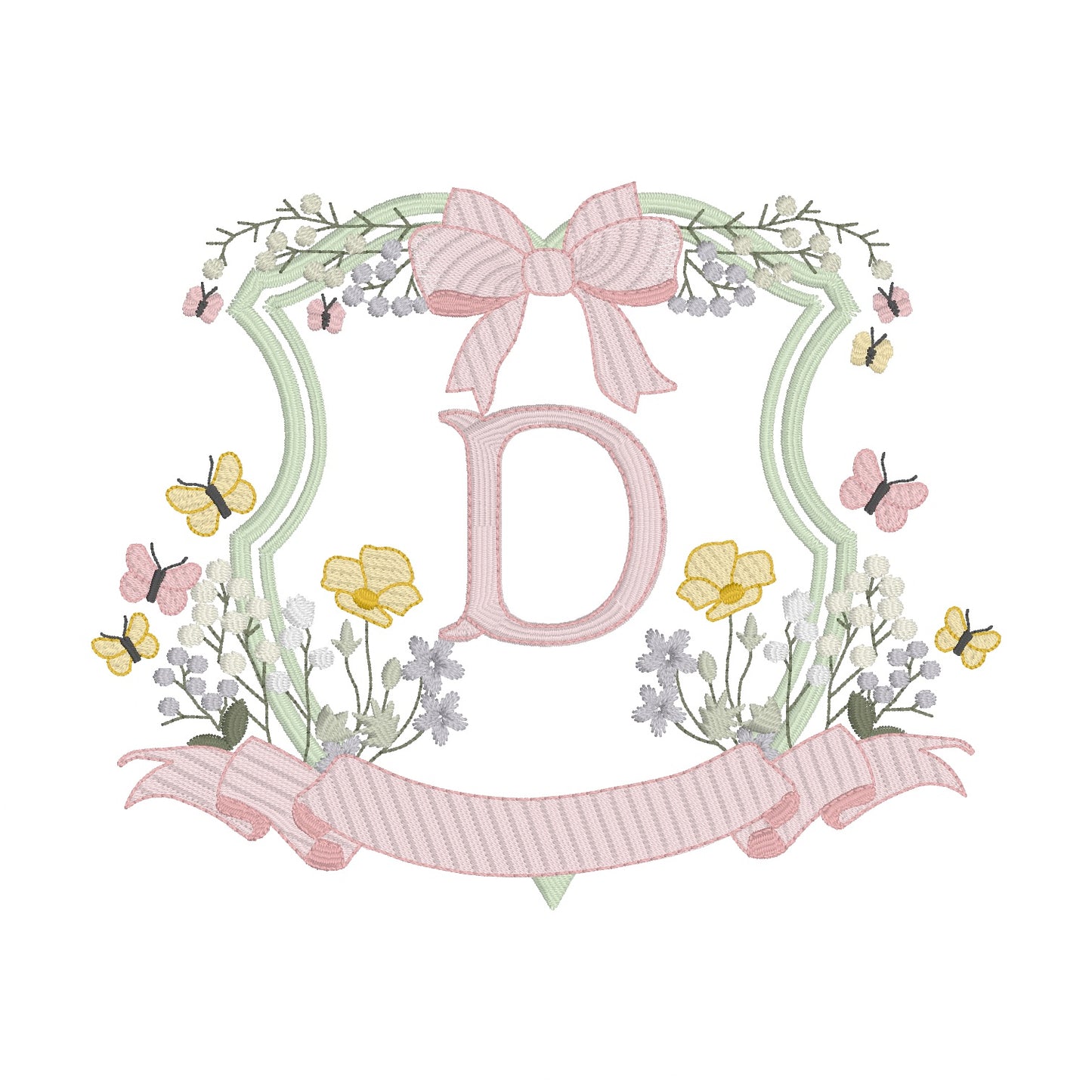 26 Lettres Jardin avec Couronne