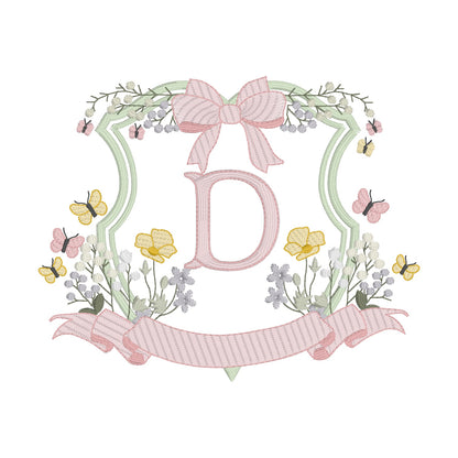 26 Lettres Jardin avec Couronne