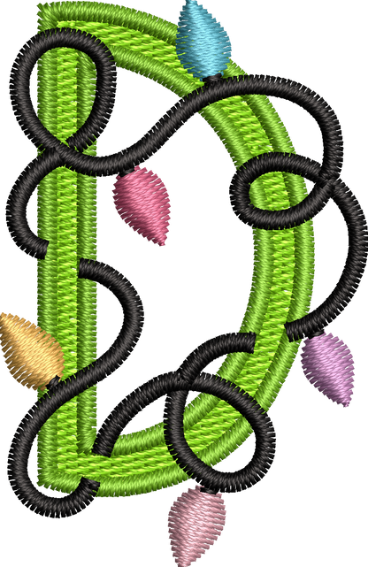 26 Motifs de broderie machine : Alphabet Guirlande