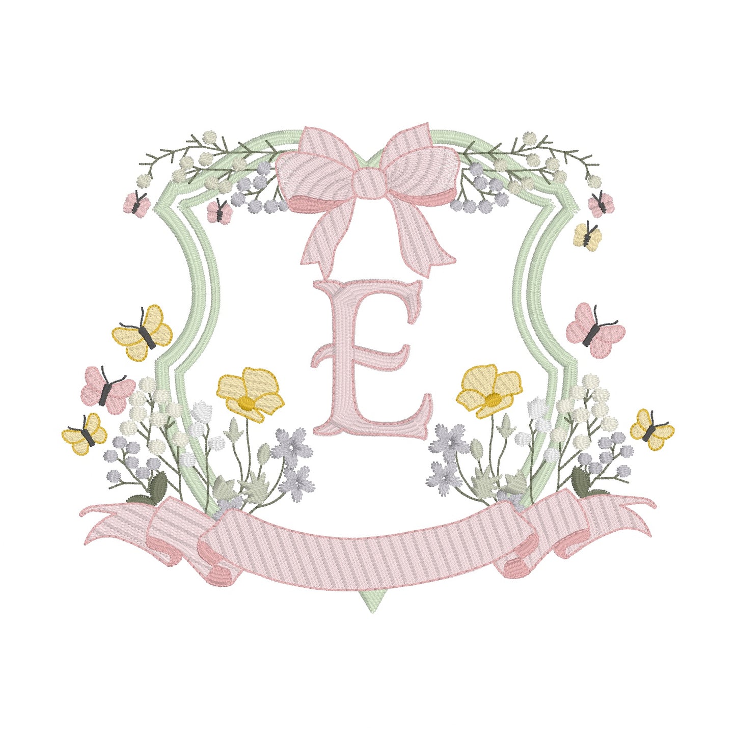 26 Lettres Jardin avec Couronne