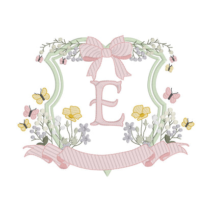 26 Lettres Jardin avec Couronne